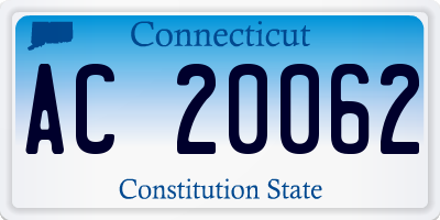 CT license plate AC20062