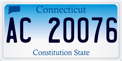 CT license plate AC20076