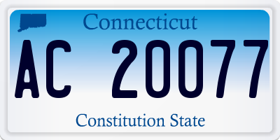 CT license plate AC20077