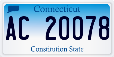 CT license plate AC20078