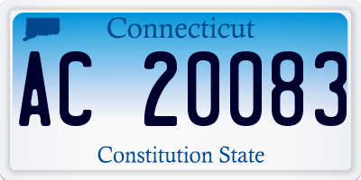 CT license plate AC20083