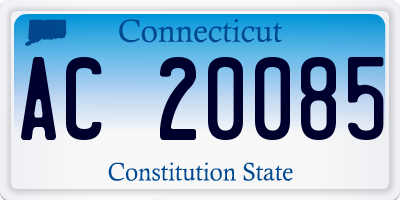 CT license plate AC20085