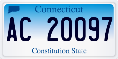 CT license plate AC20097