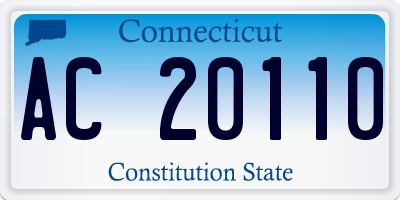 CT license plate AC20110