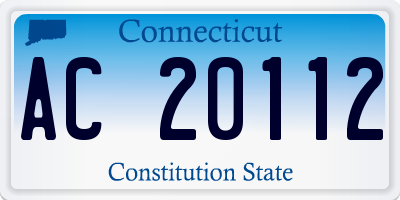 CT license plate AC20112