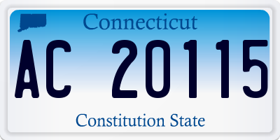 CT license plate AC20115