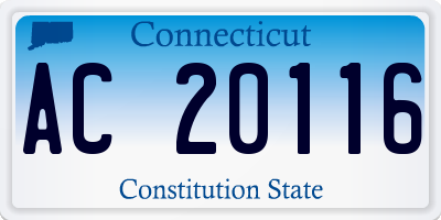 CT license plate AC20116