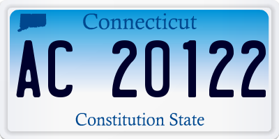 CT license plate AC20122