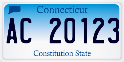 CT license plate AC20123