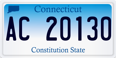 CT license plate AC20130