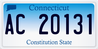 CT license plate AC20131