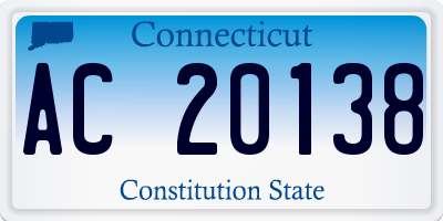 CT license plate AC20138