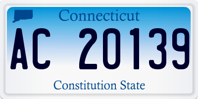 CT license plate AC20139