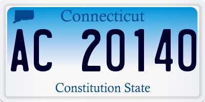 CT license plate AC20140
