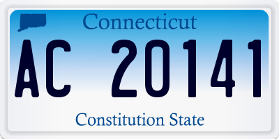 CT license plate AC20141