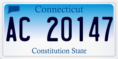 CT license plate AC20147