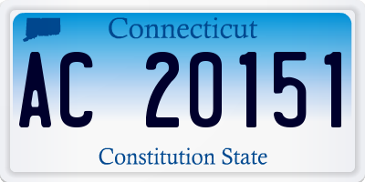 CT license plate AC20151