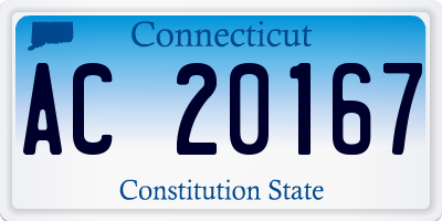 CT license plate AC20167