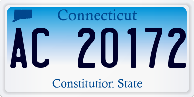 CT license plate AC20172