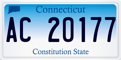 CT license plate AC20177
