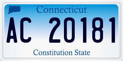 CT license plate AC20181