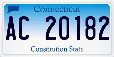 CT license plate AC20182