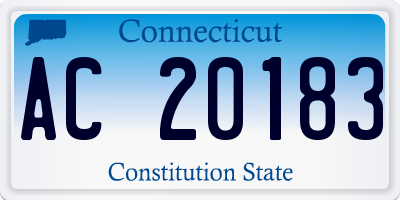 CT license plate AC20183