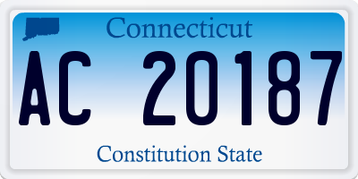 CT license plate AC20187