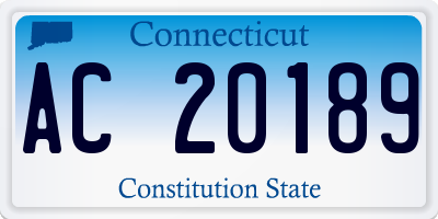 CT license plate AC20189