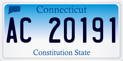 CT license plate AC20191