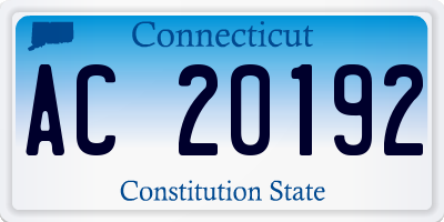 CT license plate AC20192