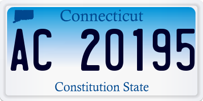 CT license plate AC20195