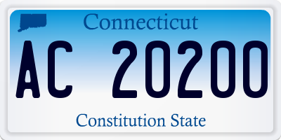 CT license plate AC20200