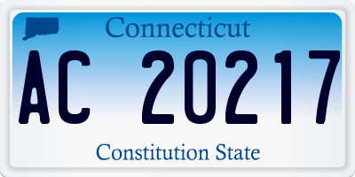 CT license plate AC20217