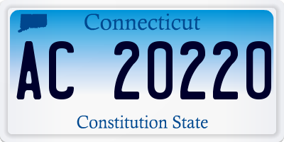 CT license plate AC20220