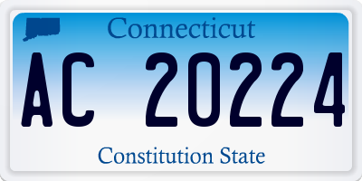 CT license plate AC20224