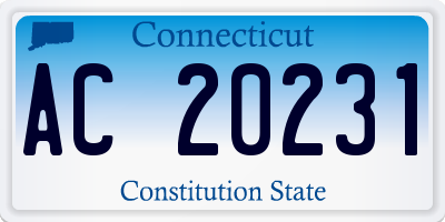 CT license plate AC20231