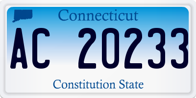 CT license plate AC20233