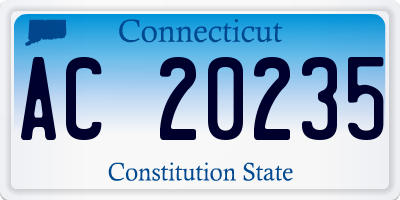 CT license plate AC20235