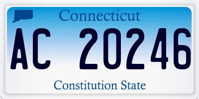 CT license plate AC20246