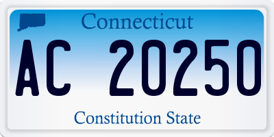 CT license plate AC20250