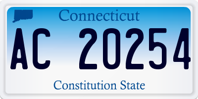 CT license plate AC20254