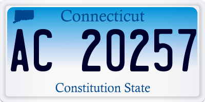 CT license plate AC20257