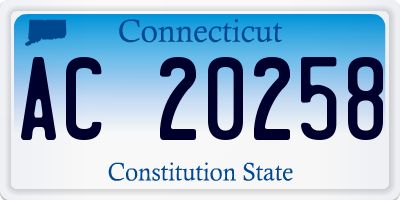 CT license plate AC20258
