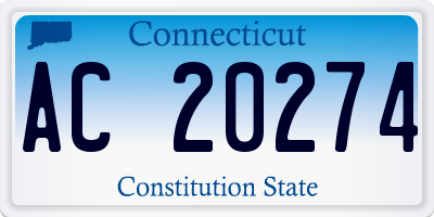 CT license plate AC20274