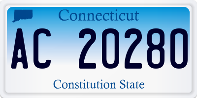 CT license plate AC20280