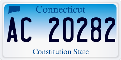 CT license plate AC20282