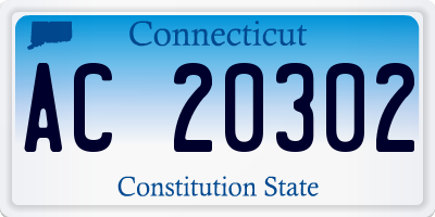 CT license plate AC20302