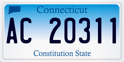 CT license plate AC20311