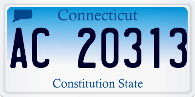 CT license plate AC20313